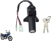 Ignition Barrel Key Switch for YBR125 JYM125 2006-2012 Main Switches Starter Motorcycle Ignition Switch Key Fuel Tank Cap Side Cover Lock Motor Ignition Key Switches(4 Wires)