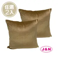 在飛比找momo購物網優惠-【J&N】短毛絨貝麗抱枕-50*50金色(-2入/1組)