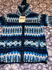 Patagonia Synchilla Fleece Snap-T Hooded Jacket Electron Blue Cliff XS