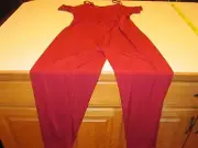 NWT Simply Stated WOMEN SIZE Large RED JUMPER SUIT ~ 10079