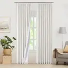 WEST LAKE Natural Linen Blend Bailey Pinch Pleated Blackout Curtains with Lin...