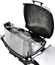 CAMPAQUIP Rotisserie Kit | Fits Weber Q Series | Q2000 | Q2200 | Q200 | Q220 | Gas BBQ Accessory | Stainless Steel | Heavy-Duty Motor | Even Cooking | Weber Barbecue Grill | NOT for N Series