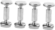 JECOMPRIS 4pcs Anti-Shaking Stabilizer Tool Bunk Stabilizer Bedside Fixer Sturdy Gripe Headboard Stoppers for Divan Bed Steel Vibration Isolator Support Bed Anti Against Prevent Wall Silver