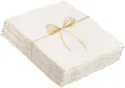 50 Sheets Watercolor Paper 6 x 8inch, 300 GSM Deckled Edge Paper Rough/Textur...