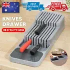Kitchen Drawer Organizer Tray for Knives Knife Block Cutlery Storage Rack Holder