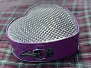 Beautiful 9 Inch Deep Springform HEART Pan Non-stick Loose Base Purple Cake Tin