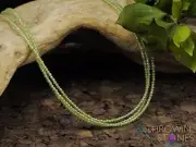 PERIDOT Crystal Necklace, Choker, Faceted Seed Beads - Birthstone Jewelry, E1584