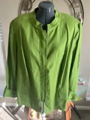 Lafayette 148 New York Zipper Linen Blazer Size 22 NWT