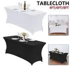 Fitted Table Cloth Cover Spandex Stretch White Black Wedding Trestle Table 4-8FT