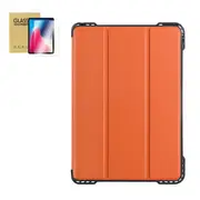 StylePro combo iPad 7th, 8th, 9th, 10.2” smart folio shockproof case + screen protector, orange.