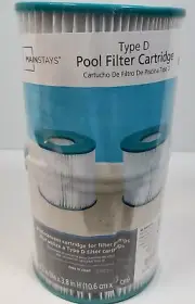 Swimming Pool TYPE D Filter Pump Cartridge 2 Pack SPA / POOL filters Mainstays