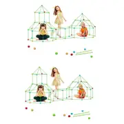 Set of 285pcs DIY Kids Tent Fort Building Toys Kit Build Educational Learning Toys