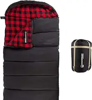 Wakeman XL Sleeping Bag for Adults - 32F Comfort Rated 3-Season Envelope-Style Sleep Bag with Hood for Backpacking, Hiking, and Camping by