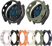2Pack Soft TPU Case Protector Compatible with Garmin Forerunner 965 Bumper Watch Protective Case Cover Smartwatch Accessories