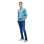Replay Mens Bio Pack Organic Crew Fleece weatshirt Blue