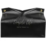 1pc Household Napkin Box Tissue Paper Holder Storage Pouch Leather Towel Holder