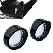 Turn Signal Light Lens Cover Black Bezels Visor for Harley Davidson Softail