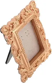 Outanaya Victorian Resin Photo Frame Ornament Artistic DIY Decor for Home Photography Luxurious Retro Style Durable Resin Craftsmanship Unique Display for Tiny Photos