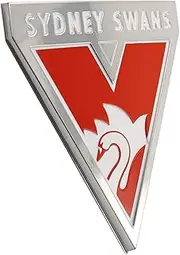 Sydney Swans AFL 3D Chrome Emblem Badge - for Cars, Bikes, Laptops, Most Things