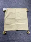 Fino Lino Euro Pillow Sham Stripe Damask Gold Tassels 26 x 26 NWT