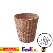 Basket Storage Cane Bin Farmhouse Whitewash Handmade Raffia Natural Christmas