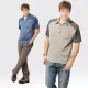 【SAMLIX 山力士】男款 MIT 台灣製 吸濕排汗 陶瓷紗 短袖 POLO衫#SP107(灰色.藍色)