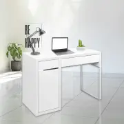 Metal Desk With Storage Cabinets - White