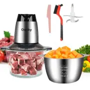 Meat Food Processors Electric, Meat Grinder 2L Stainless Steel Meat Blender F...