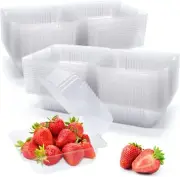Haawooky 100 Pack Clear Plastic Take Out Container,Square Hinged Food