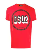 circle logo printed T-shirt XL Red