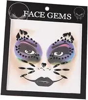Zialofi Halloween Face Props, Acrylic Face Decorations, Eyebrow And Hair Makeup Kit, Style A