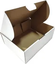 Die Cut Mailing Box 250 x 190 x 90mm Cardboard Shipping Carton Box White (Pack of 25)