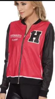 Black Milk Limited Harry Potter Hogwarts Alumni Varsity Bomber Jacket Small
