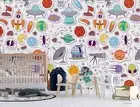 3D Space Pattern Wallpaper Wall Mural Removable Self-adhesive 57