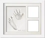 Cute Baby Hand and Footprints Kit Newborn Handprint Footprints Keepsake Frame Kit
