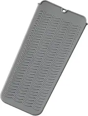 Perfeclan Silicone Travel Mat Pouch for Curling Iron And Hair Straightener, Heat Protection Pad, Gray