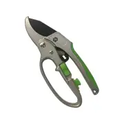 Saxon Ratchet Pruner Carbon Steel Blade Aluminium Body Soft Grip Handle