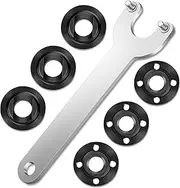 [pwkauka] 7PCS Angle Grinder Nut Angle Grinder Flange Wrench Kit, 5/8-11 Flange Metal Lock Nut, Compatible with DeWalt, Milwaukee, Makita, Metabo, Bosch, Ryobi, Black & Decker 4.5" 5" Grinder Parts