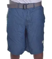 Marc Ecko New Mens Chambray Blue Carpenter Pocket Shorts with Belt 30