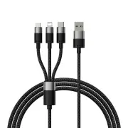 Baseus 3.5A USB-A to Micro/iP/Type-C Cable Fast Charging Data Transmission Tinned Copper Core Line 0.6M Long for iPhone