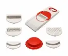 6 in 1 vegetable Slicer Chopper Cutter Salad Dicer Grater Peeler with Safety cap