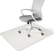 Office Chair Mat for Hardwood & Tile Floor, 120 * 100cm Computer Gaming Rolling Chair Mat, Under Desk Low-Pile Rug, Large Anti-Slip Floor Protector for Home Office