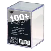 Ultra PRO 2-Piece Clear 100+ Deck Box Card Stackable Organizer Storage Holder