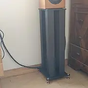 Record Player Stands Stereo Rack, Independent Column Speaker Rack,All-Iron Metal Tripod,with Shock-Absorbing Foot Spikes,Audio Rack Tower for HiFi Audio Equipment(60cm)