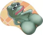 Frog 3D Anime Mouse Pads with Silicone Gel Wrist Rest Gaming Mousepads 2Way Skin