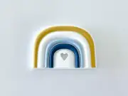 New Rainbow Silicone Baby Teether, Cute Pretty Colorful Teething Toy Baby Gift