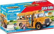PLAYMOBIL City Life 71094 US School Bus, Toy Bus with Flashing Lights, Bus Toy S