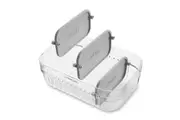 Packit Mod Lunch Bento Box Storage Lunchbox w 3-Removable Divider Steel Gray