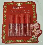 New Strawberry Shortcake - 4 Piece Shortcake Glow Oils Flavored Lip Gloss Set