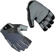 [Kisangel] 1pair Grey Half Finger Climbing Gloves Breathable Design for Outdoor Sports Wrist for Hiking and Fitness Activities